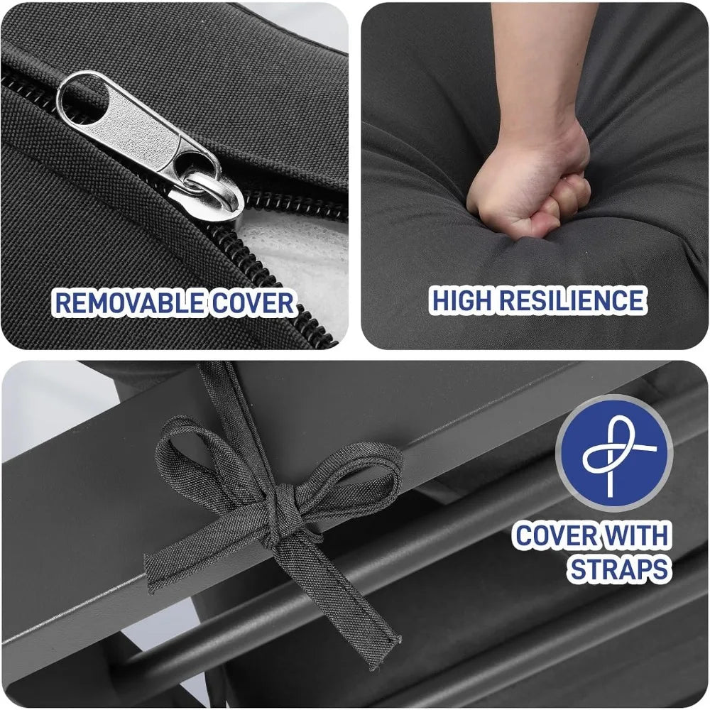 Dark Gray or White Aluminum Sectional Furniture Set