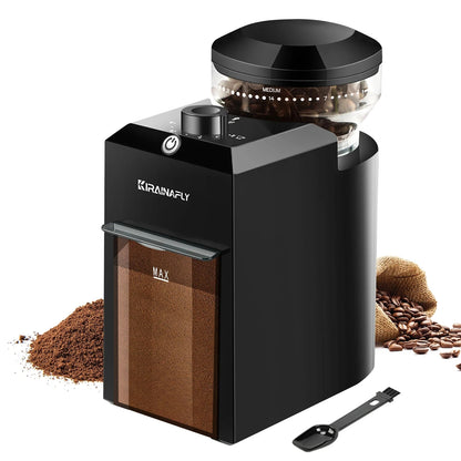 Automatic Electric Burr Mill Coffee Bean Grinder Electric Coffee Bean Grinding With 28 Adjustable Gears for Espresso French Press Drip Coffee
