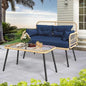 7-Piece Patio Conversion Furniture Set, Sectional Sofa
