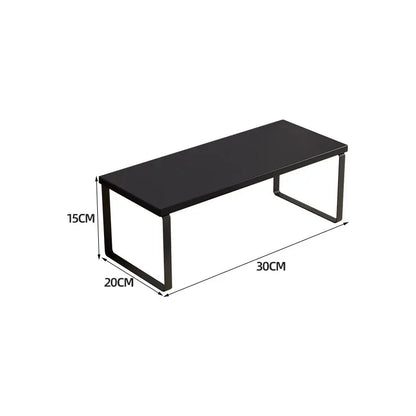 Simple Kitchen Cabinet Organizer Shelf- Wood & Metal         Kitchen Counter Shelves Kitchen Storage Spice Rack Stackable Metal and Engineered Wood