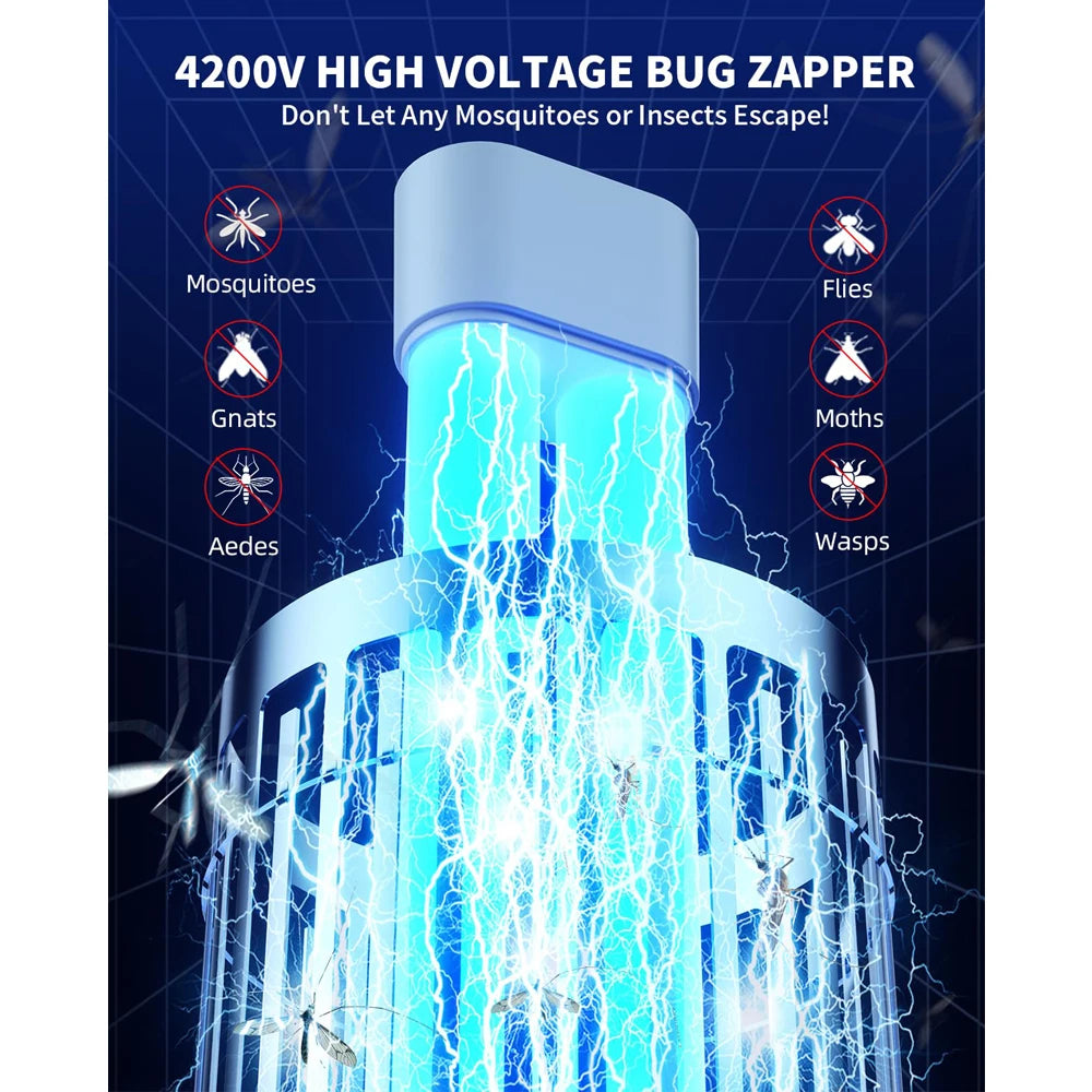 Outdoor Mosquito Bug Zapper w/Dual LED Light
