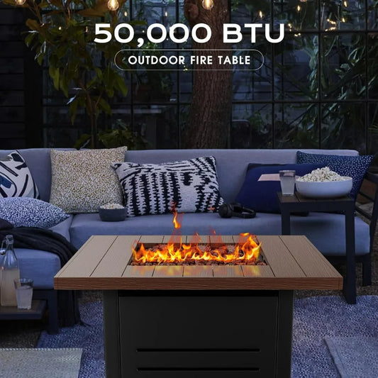 Outdoor 28-inch Propane Gas Firepit Table