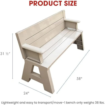 2-in-1 Outdoor Convertible Bench to Picnic Table