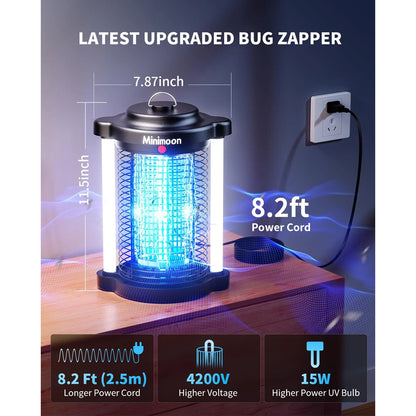Outdoor Mosquito Bug Zapper w/Dual LED Light