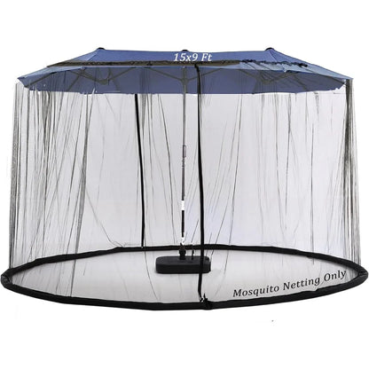15FT Mosquito Netting for Patio Umbrella, 10x10