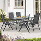 7-Piece All-Weather Rattan Patio 60" Dining Set