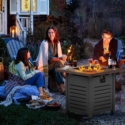 Outdoor 28-inch Propane Gas Firepit Table