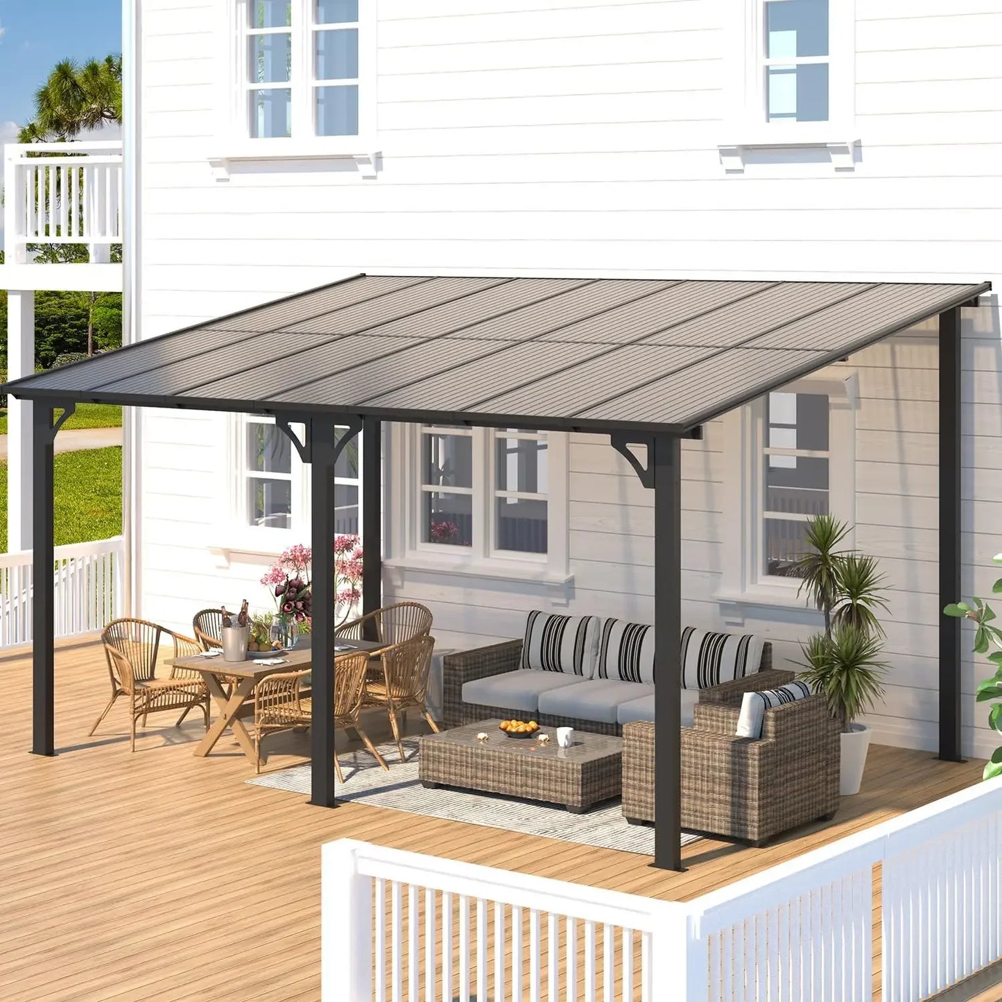 14'X10' Hard Top Gazebo Pergola For Patio