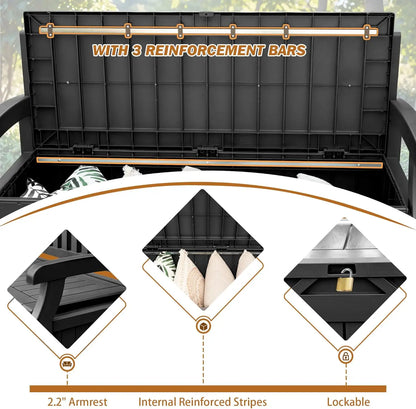 80 Gallon Lockable Storage Bench Deck Box
