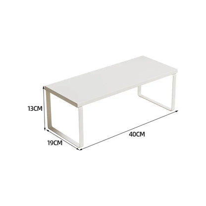 Simple Kitchen Cabinet Organizer Shelf- Wood & Metal         Kitchen Counter Shelves Kitchen Storage Spice Rack Stackable Metal and Engineered Wood