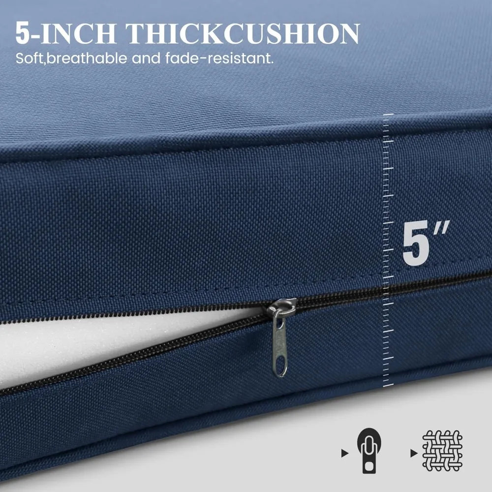 6-pc Aluminum Outdoor Furniture Set- Waterproof Covers