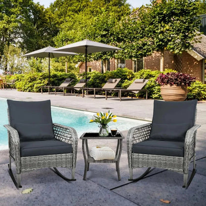 3-Piece Wicker Outdoor Patio Furniture Set
