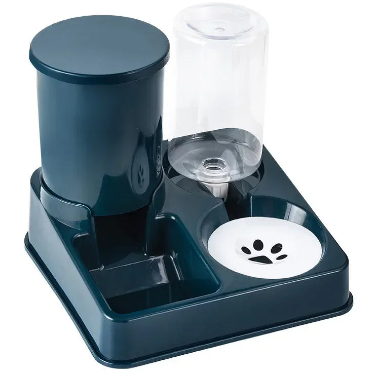 Automatic Pet Feeder & Gravity Water Dispenser Set