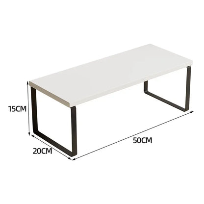 Simple Kitchen Cabinet Organizer Shelf- Wood & Metal         Kitchen Counter Shelves Kitchen Storage Spice Rack Stackable Metal and Engineered Wood