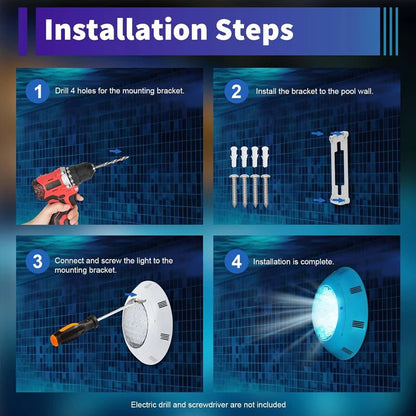 9/18/24/36/45 W LED Underwater Swimming Pool Lights RGB Color Changing AC12V IP68 Waterproof Lamp with Remote Controller